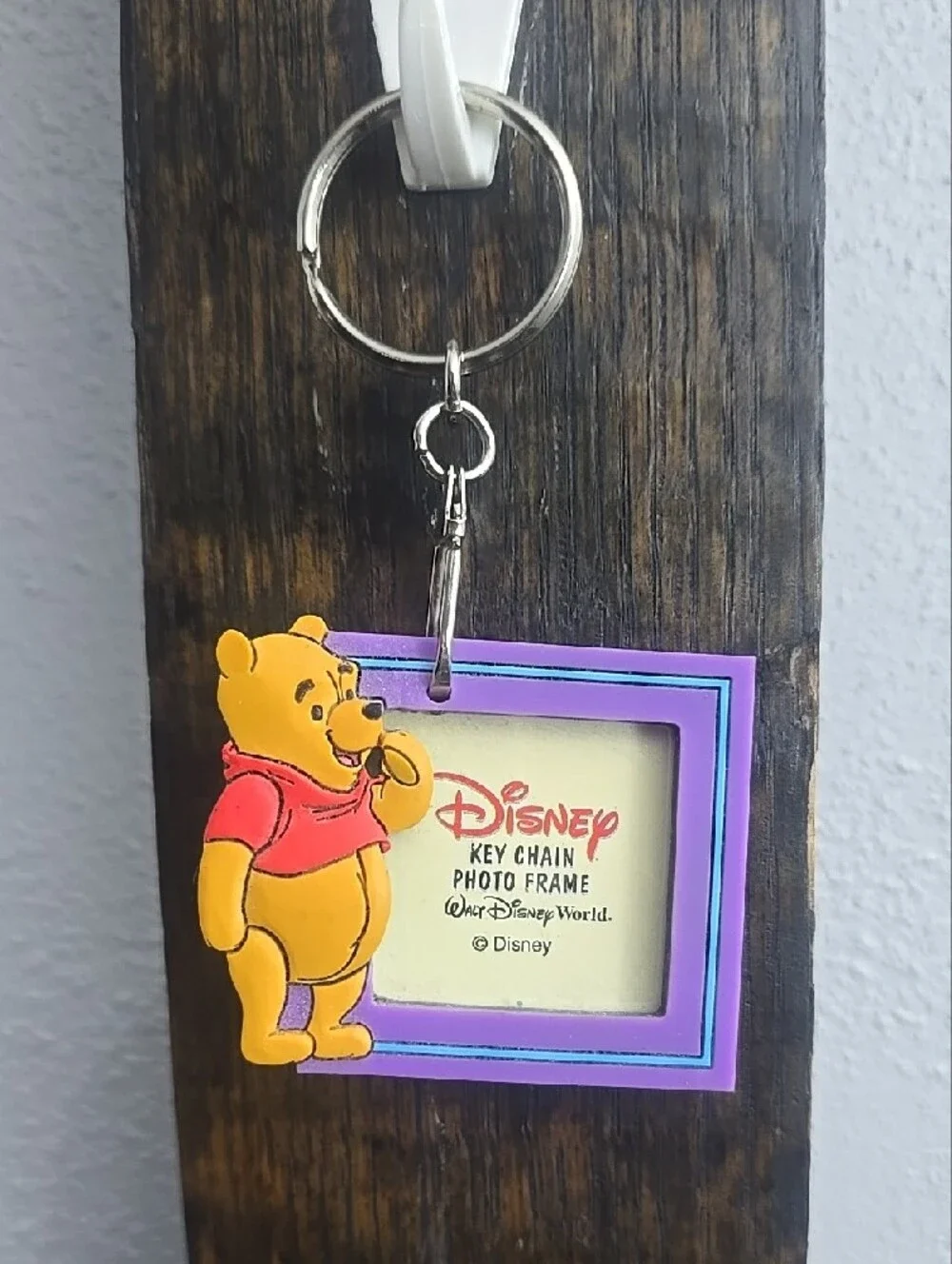 Disney Winnie the Pooh Keychain Photo Frame with Gold Charms - Yellow & Gold